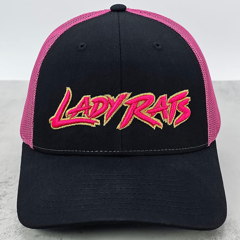 115 Richardson Trucker Cap - Custom Lady Rats Logo - Sizes: OSFA
