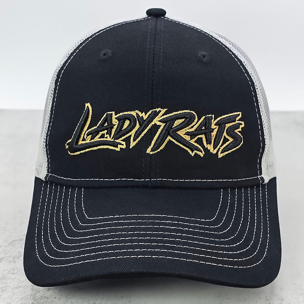 Women's Ponytail Cap - Lady Rats Custom Logos - Sizes: Womens OSFA