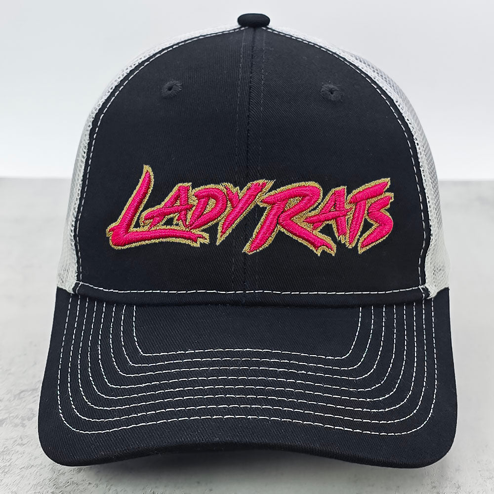Women's Ponytail Cap - Lady Rats Custom Logos - Sizes: Womens OSFA