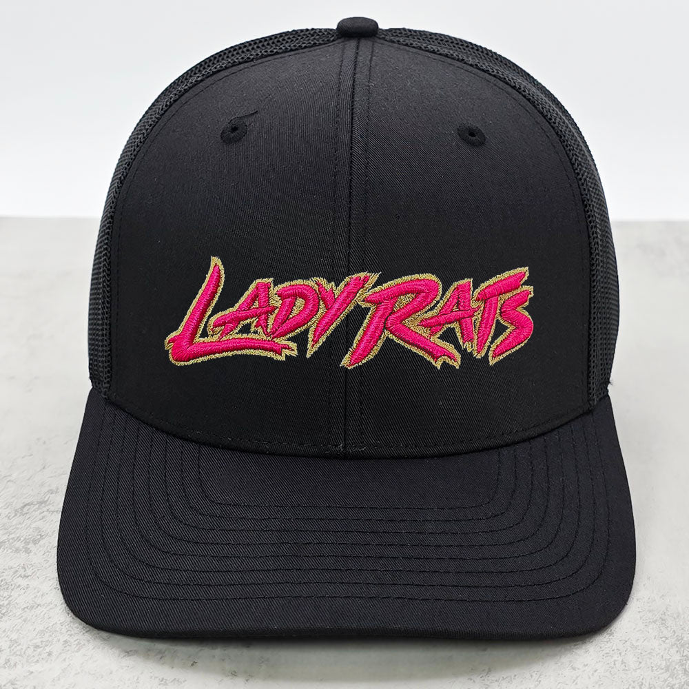 112 Richardson Trucker Cap - Custom Lady Rats Logo - Sizes: Youth~Small~OSFA~XL